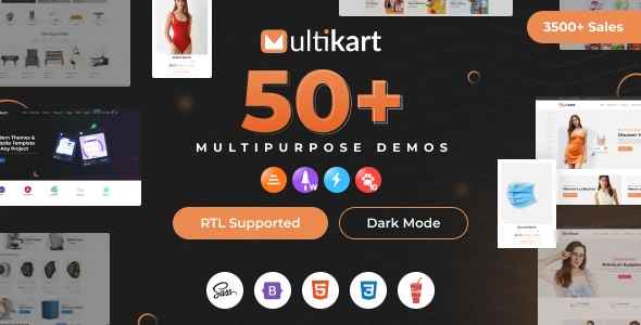 Multikart – eCommerce HTML + Admin + Email + Invoice Template
