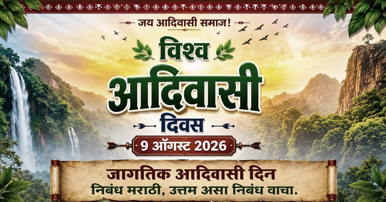 जागतिक आदिवासी दिन निबंध मराठी/ 9 August Jagatik Adivasi Din Nibandha Marathi, प्रतिमा ai द्वारे निर्मित