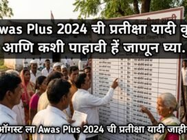 How and where can the draft list for 'Awas Plus-2024' be viewed?
