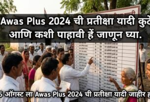 How and where can the draft list for 'Awas Plus-2024' be viewed?