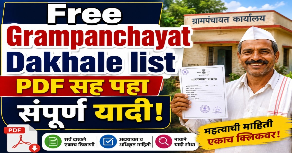 Free Grampanchayat Dakhale list, PDF सह पहा संपूर्ण यादी!