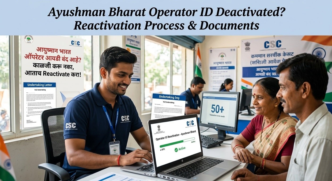 Ayushman Bharat Operator ID Deactivated? रीॲक्टिव्हेशनची सोपी प्रक्रिया आणि कागदपत्रे