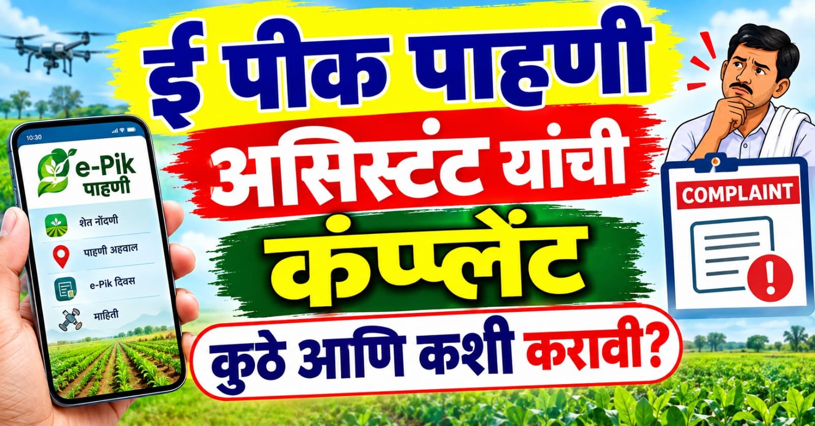 E Pik Pahani Assistant Complaint कुठे आणि कशी करावी