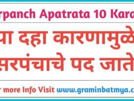 Sarpanch Apatrata Karane: कोणत्या चुकांमुळे सरपंच पद जाते?