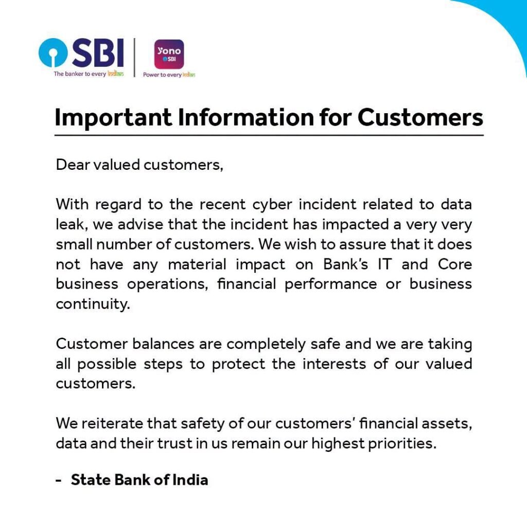 SBI Cyber Attack Press Note English 