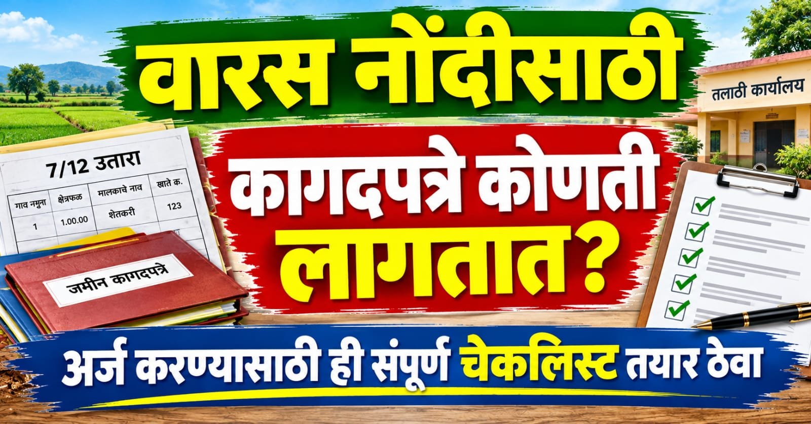 Varas Nondisathi Kagdapatre कोणते लागतात? अर्ज करण्यापूर्वी ही संपूर्ण चेकलिस्ट तयार ठेवा