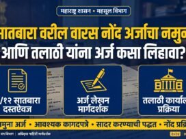Varas Nond होत नसेल तर काय करावे? तहसीलदारांना द्यायचा Varas Nond Takrar Arj नमुना.