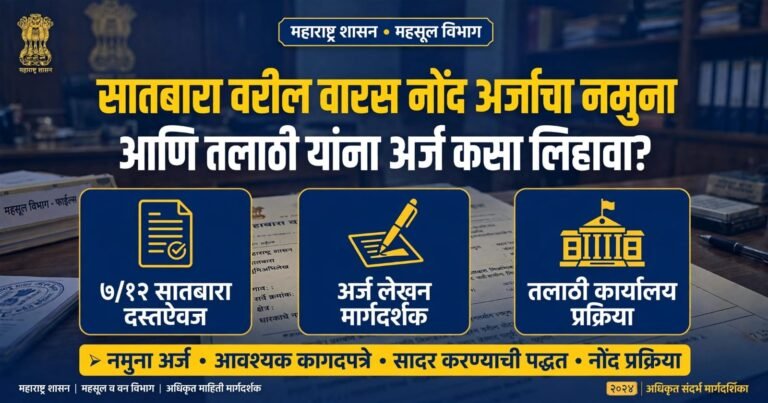 Varas Nond होत नसेल तर काय करावे? तहसीलदारांना द्यायचा Varas Nond Takrar Arj नमुना.
