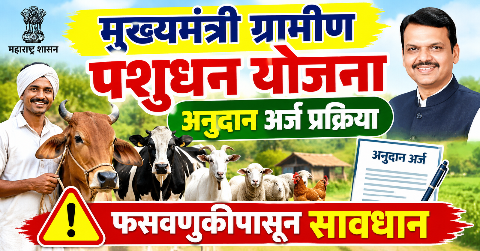 मुख्यमंत्री ग्रामीण पशुधन योजना 2026: अनुदान, अर्ज प्रक्रिया आणि फसवणुकीपासून बचाव